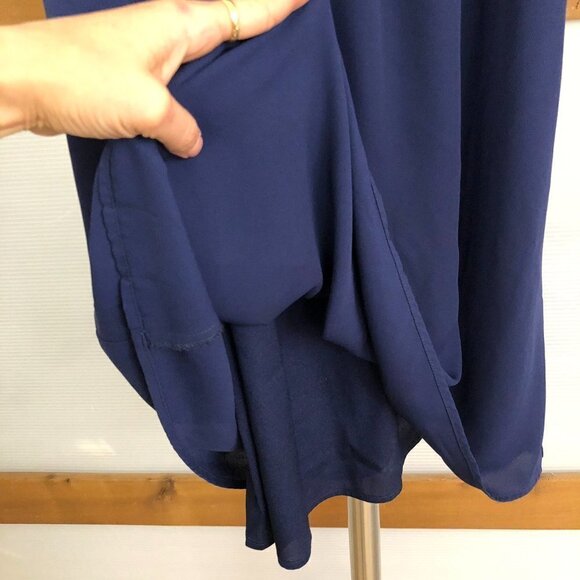 ANTHROPOLOGIE ESLEY Blue Sleeveless Colourful Knit Neckline A-Line Dress‎ Sz S - Picture 4 of 7